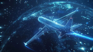 Hologram Airplane Image