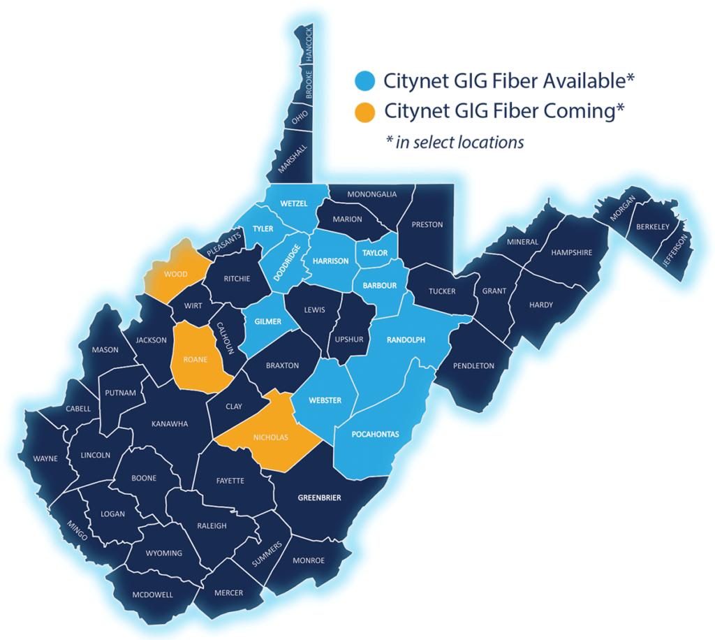 Citynet Fiber Footprint Map